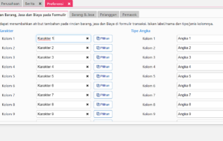 Preferensi Atribut Tambahan Accurate Online