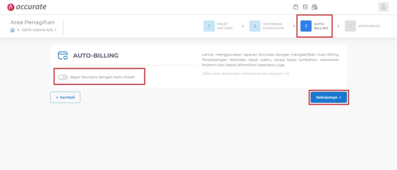 Aktivasi Database Accurate Online