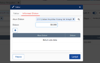 Menghapus Piutang / Discount Write Off
