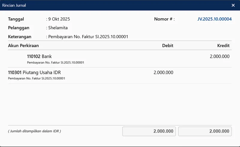 Mengembalikan uang muka penjualan atau pembelian