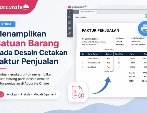 Menampilkan Satuan Barang pada Desain Cetakan Faktur Penjualan